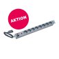 Preview: 19" USV-Kaltgeräteadapter, Kaltgeräte-Stecker (10A) - 8x Schutzkontakt-Buchse